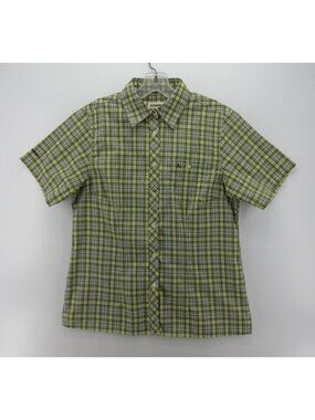 Schoffel Top Medium Button Up Shirt Plaid Hiking Outdoor Pockets